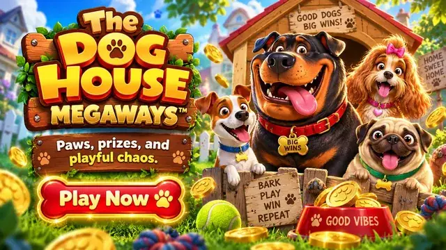 Баннер слота The Dog House Megaways